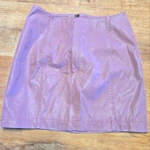 Elegant Muave Suede Free People Skirt